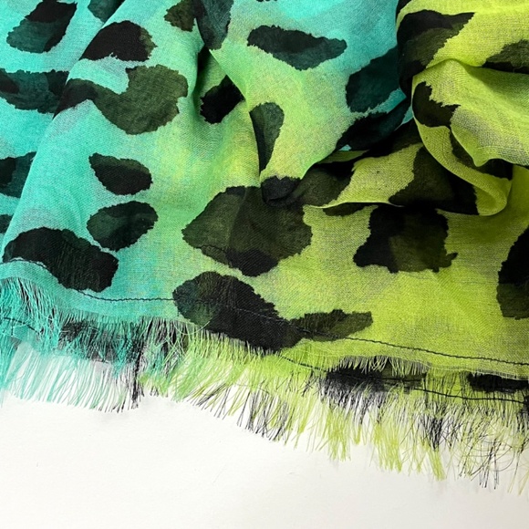Colorful Leopard Print Large Scarf - Picture 2 of 5